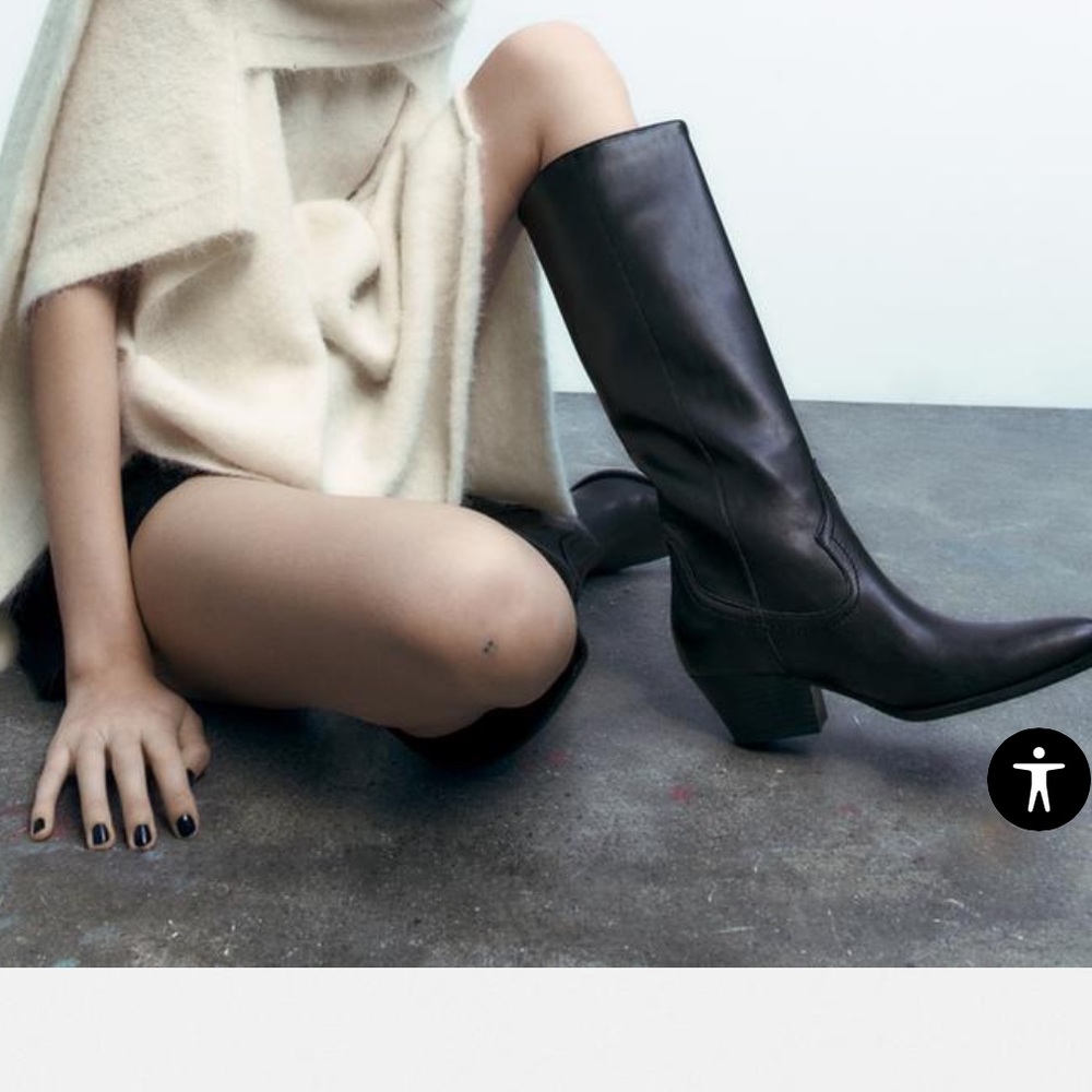 Zara cowboy boots